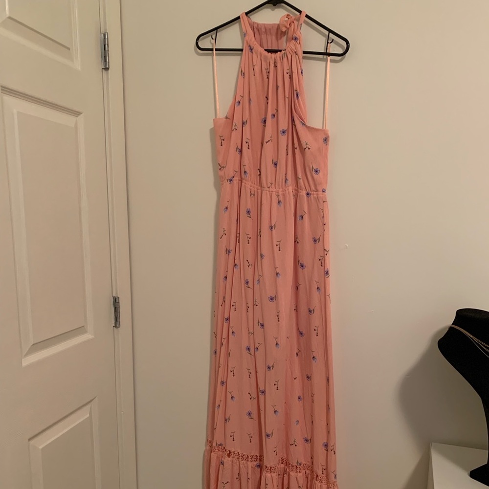 Pink floral dress